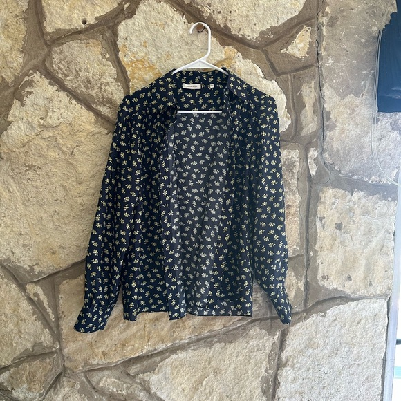 100% Silk Rebecca Taylor Fleur Floral Long Sleeve Blouse Top Size Small - Picture 7 of 8